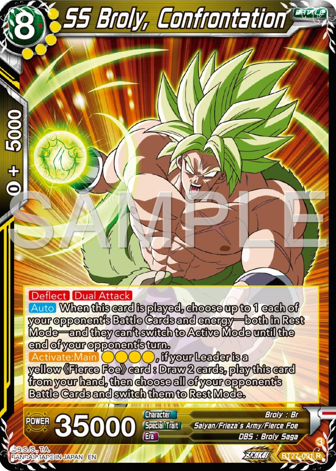 SS Broly, Confrontation (BT27-091) [History of Z] | Fandemonia Ltd