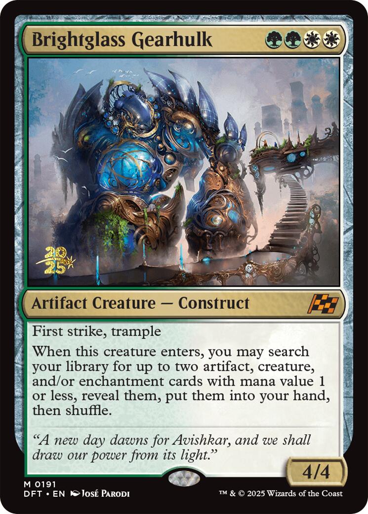 Brightglass Gearhulk [Aetherdrift Prerelease Promos] | Fandemonia Ltd
