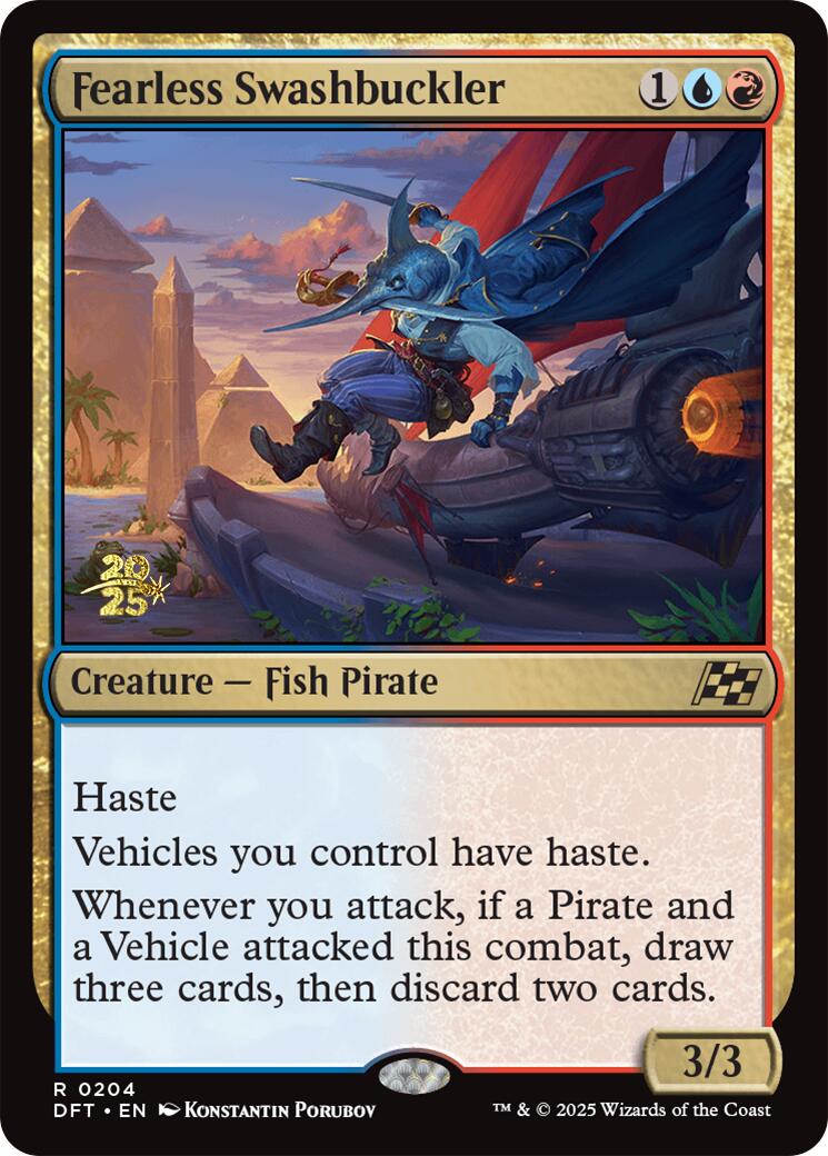 Fearless Swashbuckler [Aetherdrift Prerelease Promos] | Fandemonia Ltd