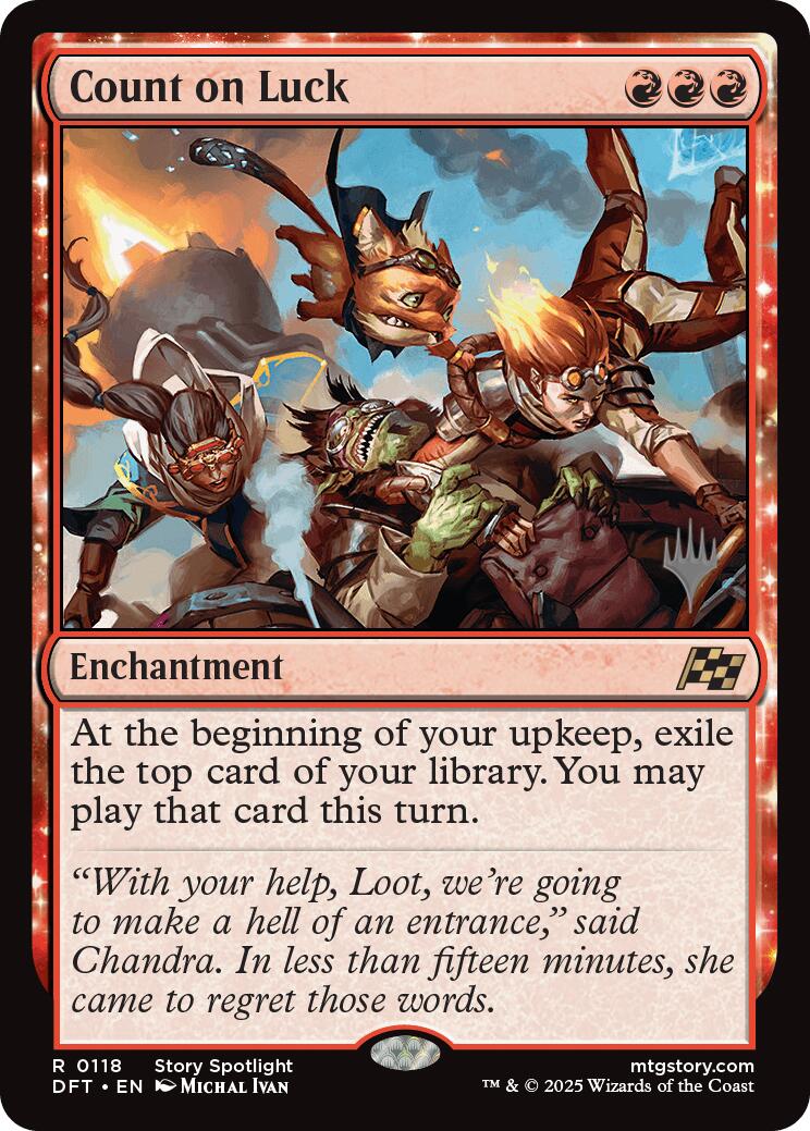 Count on Luck (Promo Pack) [Aetherdrift Promos] | Fandemonia Ltd