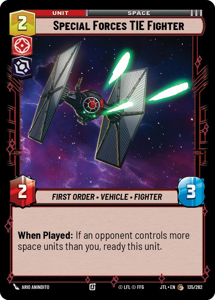 Special Forces TIE Fighter (135/262) (135/257) [Jump to Lightspeed] | Fandemonia Ltd