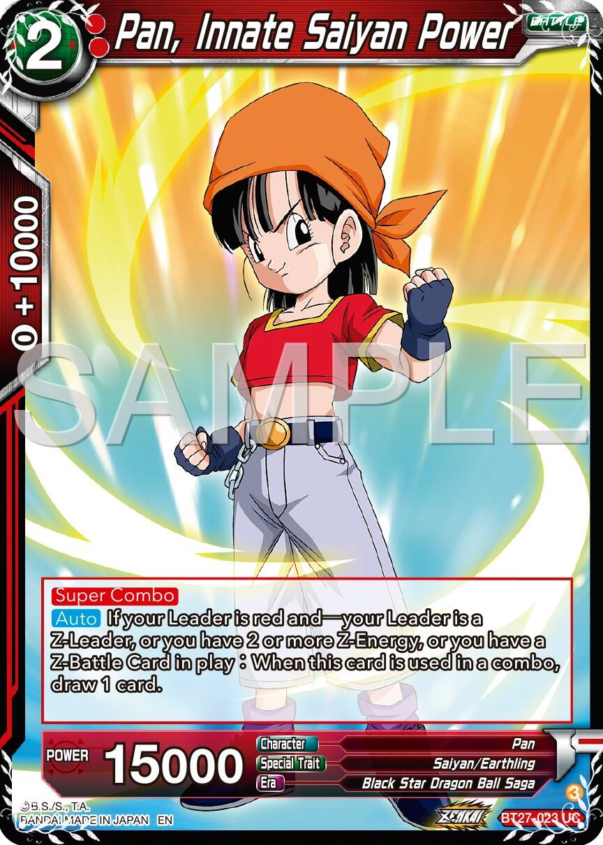 Pan, Innate Saiyan Power (BT27-023) [History of Z] | Fandemonia Ltd