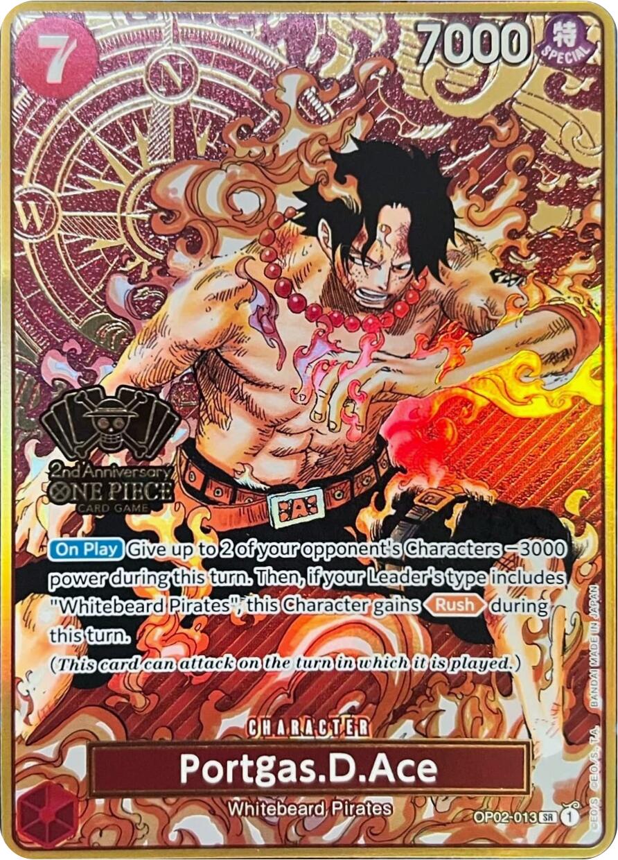 Portgas.D.Ace (Japanese Version 2nd Anniversary Set) [One Piece Promotion Cards] | Fandemonia Ltd