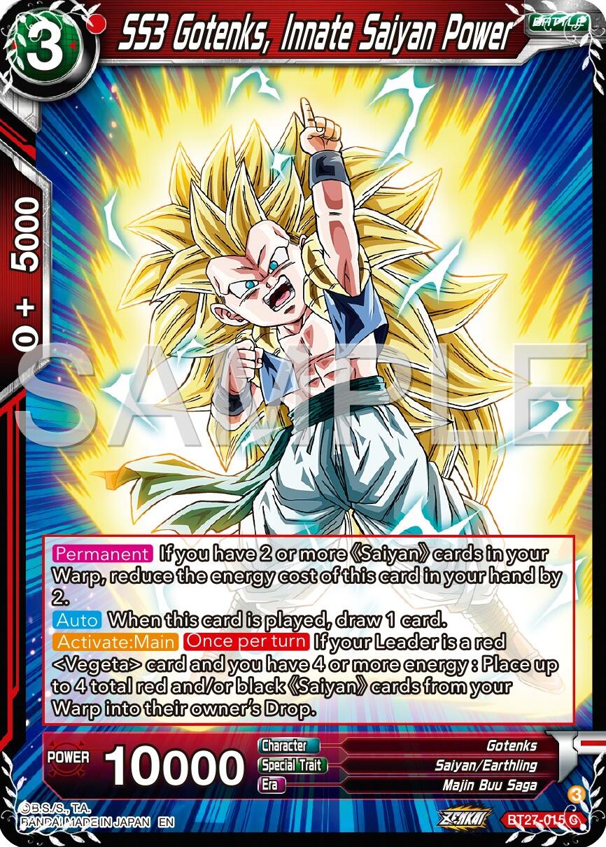 SS3 Gotenks, Innate Saiyan Power (BT27-015) [History of Z] | Fandemonia Ltd