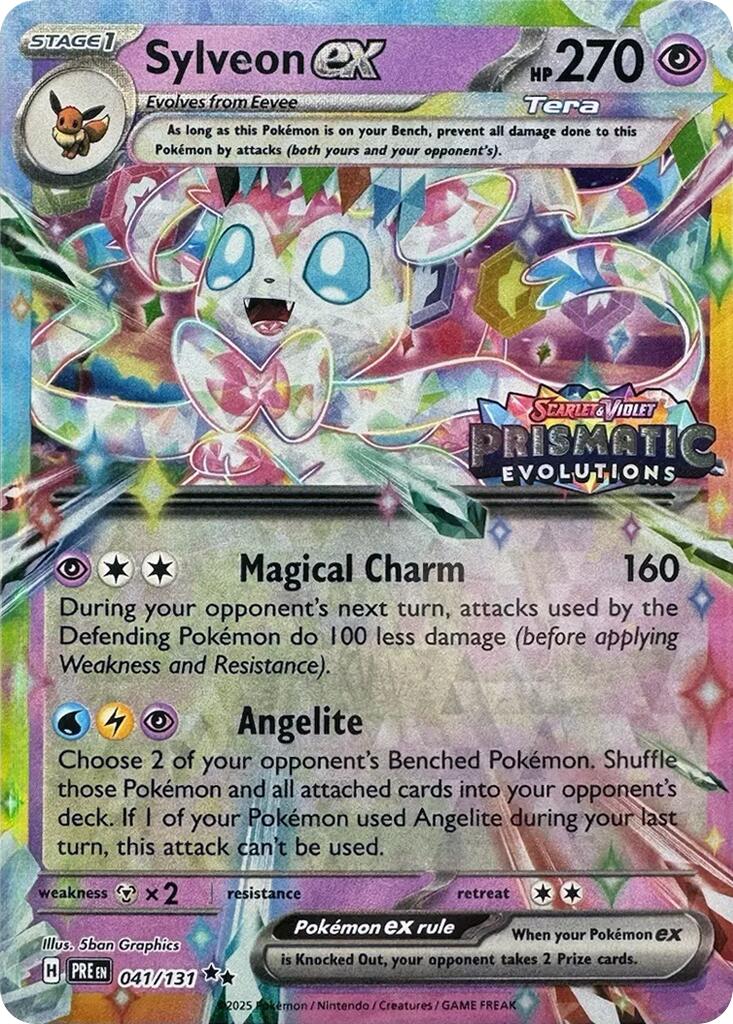 Sylveon ex (041/131) (Prismatic Evolutions Stamp) [Scarlet & Violet: Prismatic Evolutions] | Fandemonia Ltd