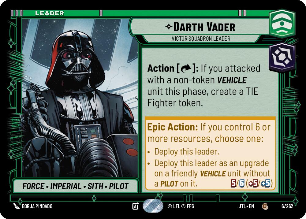 Darth Vader - Victor Squadron Leader (006/262) (006/257) [Jump to Lightspeed] | Fandemonia Ltd