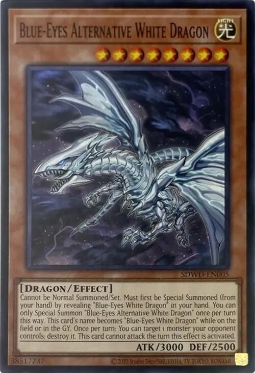 Blue-Eyes Alternative White Dragon (Unlimited Misprint) [SDWD-EN005] Common | Fandemonia Ltd