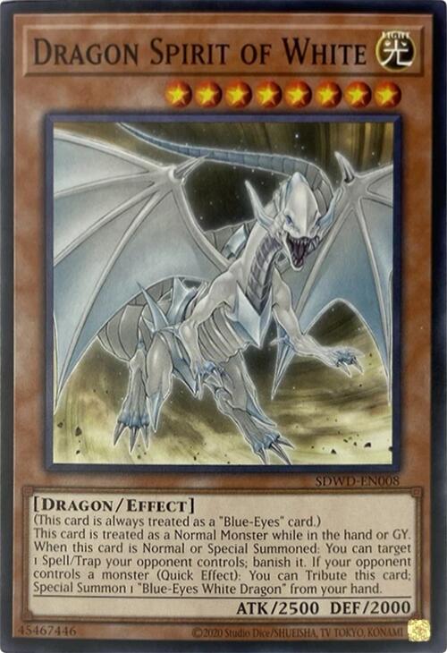Dragon Spirit of White (Unlimited Misprint) [SDWD-EN008] Common | Fandemonia Ltd