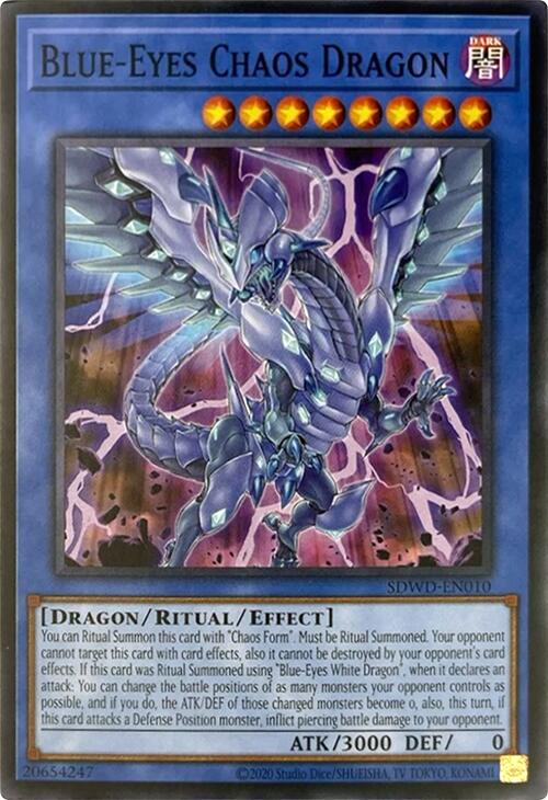 Blue-Eyes Chaos Dragon (Unlimited Misprint) [SDWD-EN010] Common | Fandemonia Ltd