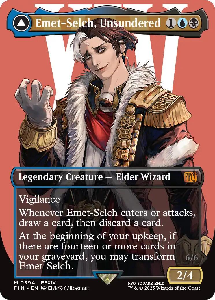Emet-Selch, Unsundered // Hades, Sorcerer of Eld (Borderless) [FINAL FANTASY] | Fandemonia Ltd