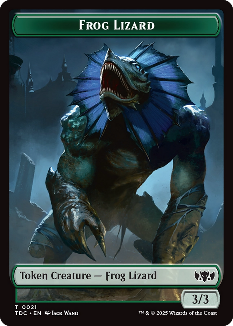 Frog Lizard // Dragon (0014) Double-Sided Token [Tarkir: Dragonstorm Commander Tokens] | Fandemonia Ltd