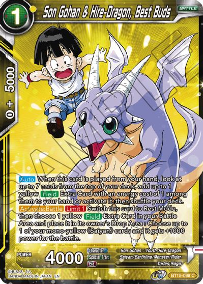 Son Gohan & Hire-Dragon, Best Buds (BT15-098) [Saiyan Showdown] | Fandemonia Ltd