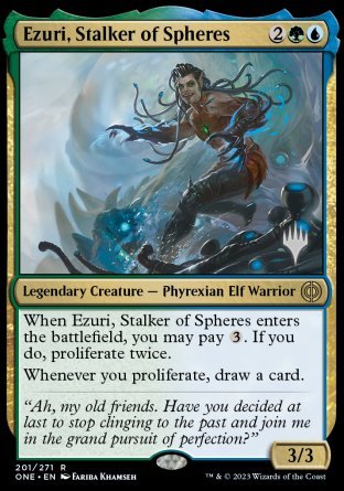 Ezuri, Stalker of Spheres (Promo Pack) [Phyrexia: All Will Be One Promos] | Fandemonia Ltd