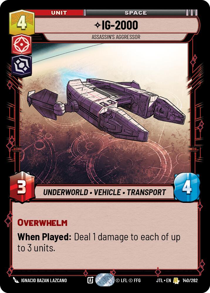 IG-2000 - Assassin's Aggressor (140/262) (140/262) [Jump to Lightspeed] | Fandemonia Ltd