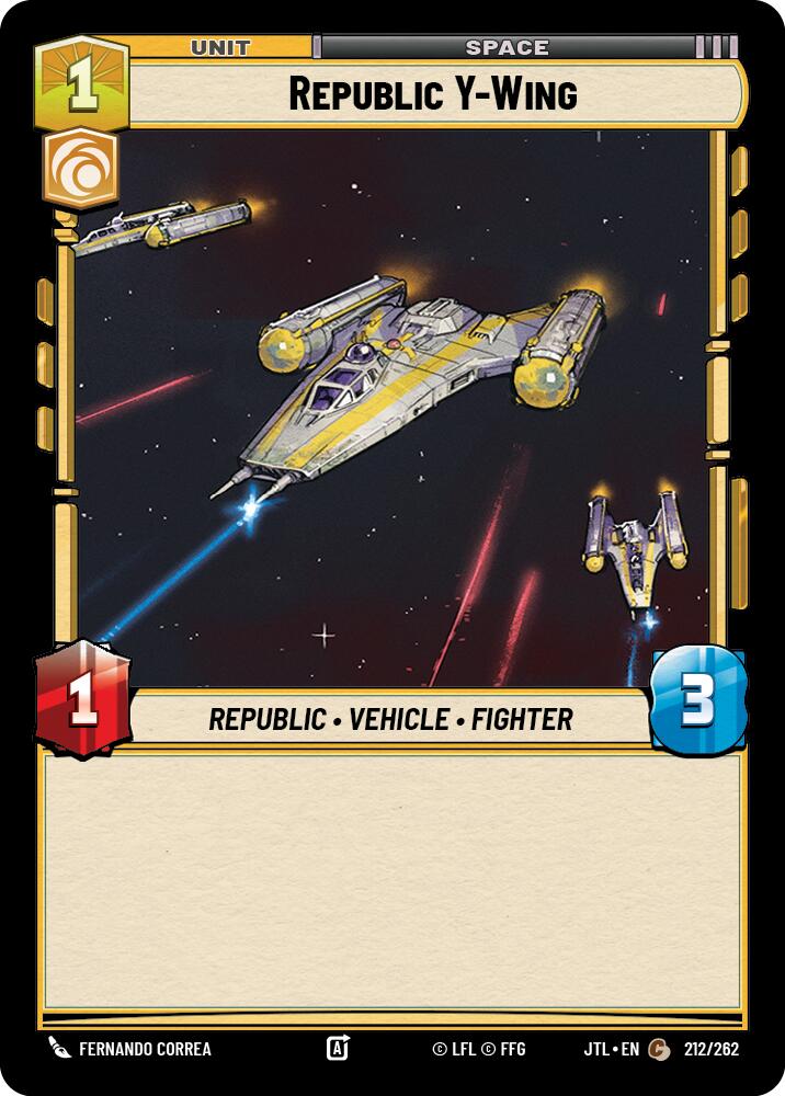 Republic Y-Wing (212/262) (212/262) [Jump to Lightspeed] | Fandemonia Ltd