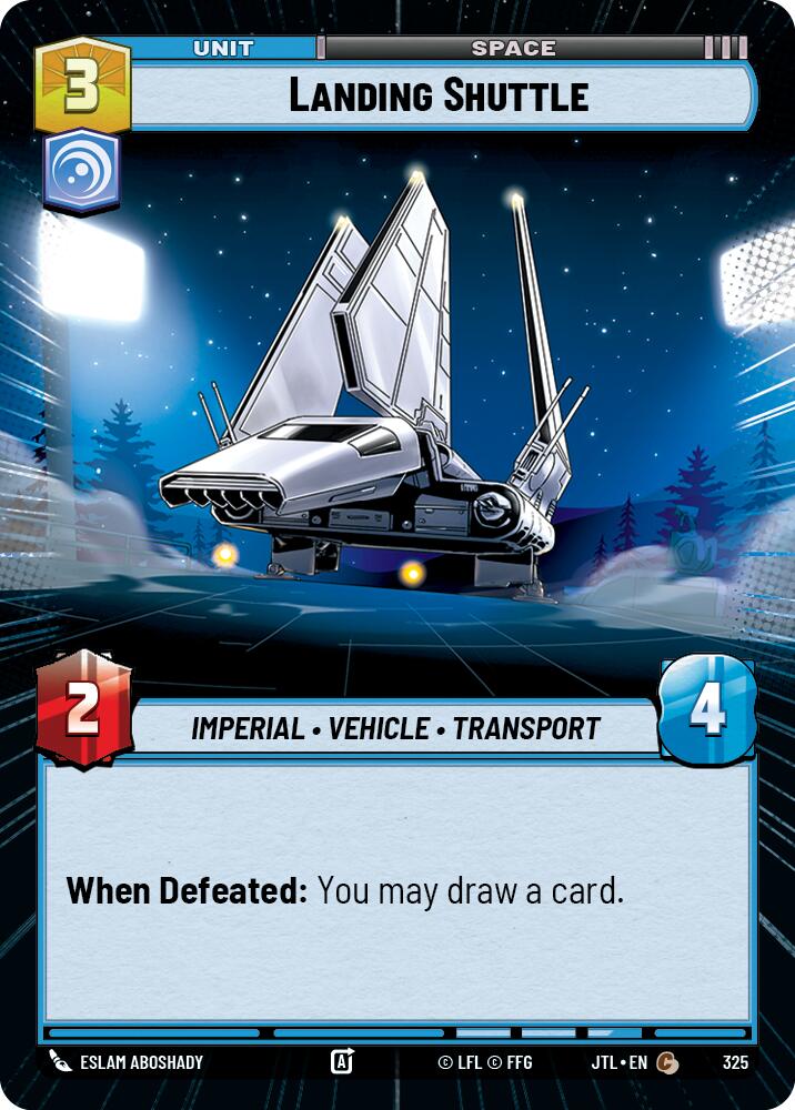 Landing Shuttle (325) (Hyperspace) (325) [Jump to Lightspeed] | Fandemonia Ltd
