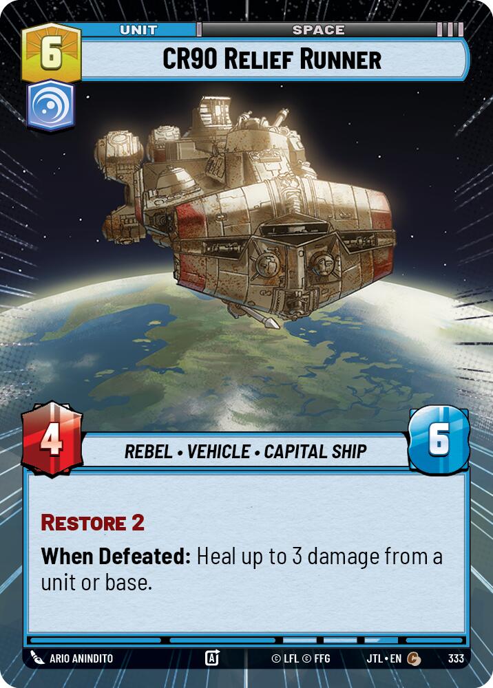 CR90 Relief Runner (333) (Hyperspace) (333) [Jump to Lightspeed] | Fandemonia Ltd