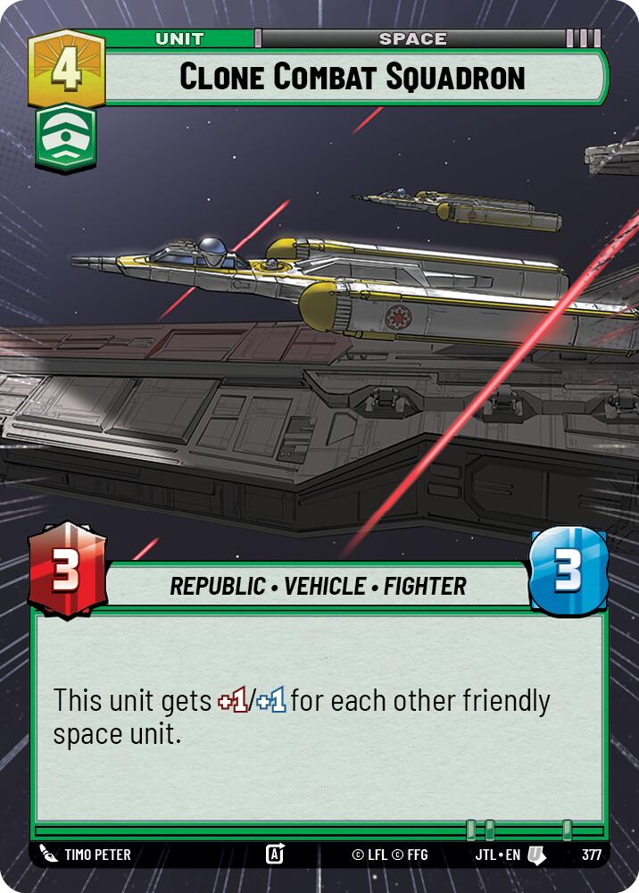 Clone Combat Squadron (377) (Hyperspace) (377) [Jump to Lightspeed] | Fandemonia Ltd