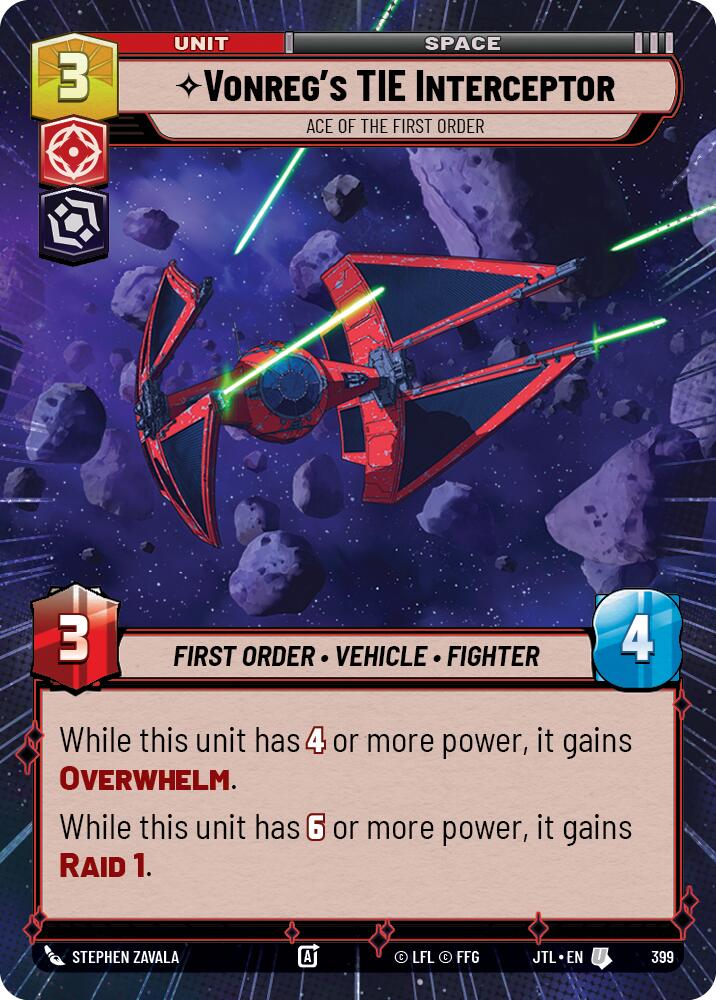 Vonreg's TIE Interceptor - Ace of the First Order (399) (Hyperspace) (399) [Jump to Lightspeed] | Fandemonia Ltd