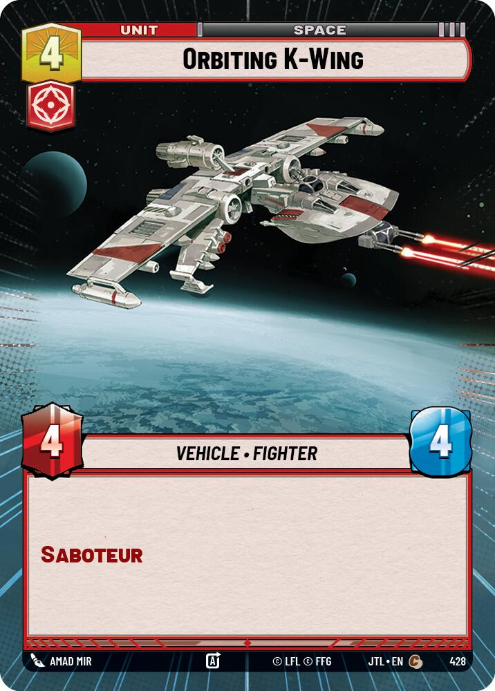 Orbiting K-Wing (428) (Hyperspace) (428) [Jump to Lightspeed] | Fandemonia Ltd