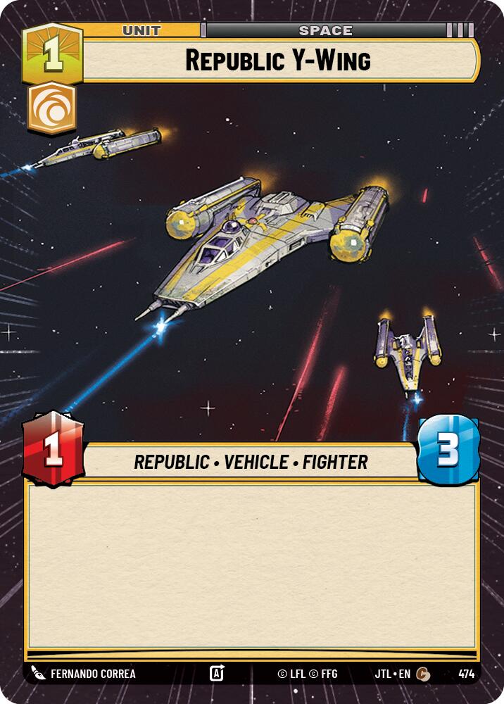 Republic Y-Wing (474) (Hyperspace) (474) [Jump to Lightspeed] | Fandemonia Ltd