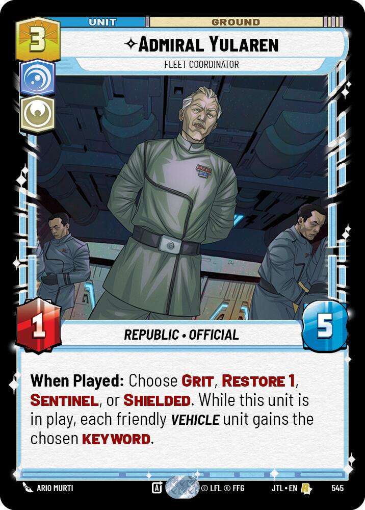 Admiral Yularen - Fleet Coordinator (545) (545) [Jump to Lightspeed] | Fandemonia Ltd