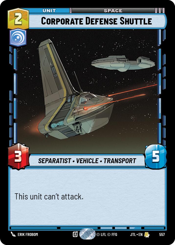 Corporate Defense Shuttle (557) (557) [Jump to Lightspeed] | Fandemonia Ltd