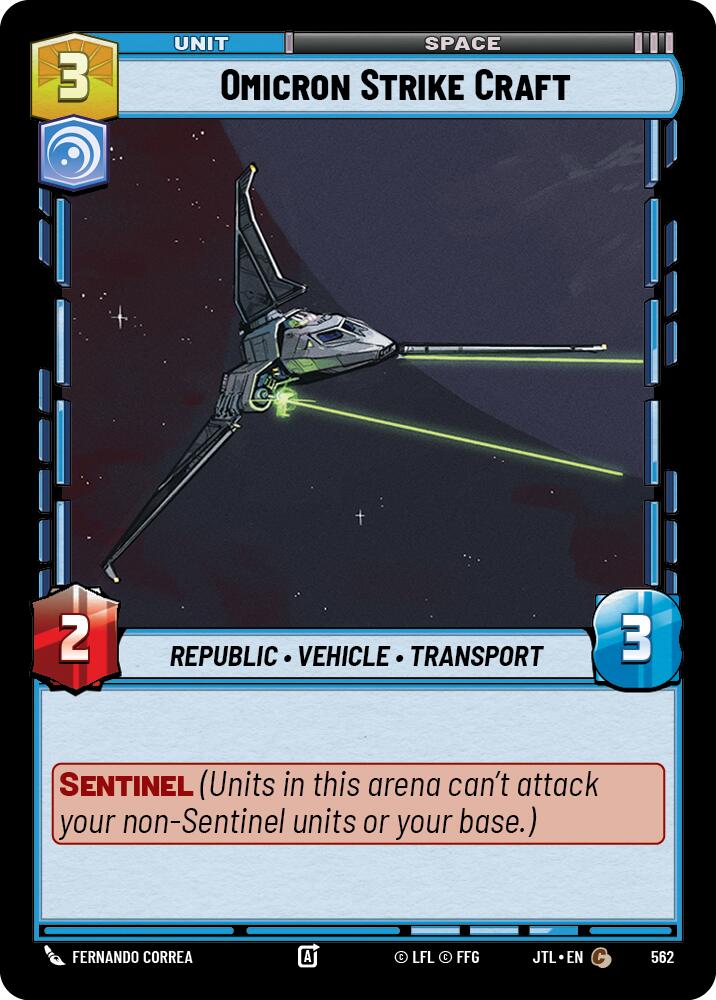 Omicron Strike Craft (562) (562) [Jump to Lightspeed] | Fandemonia Ltd