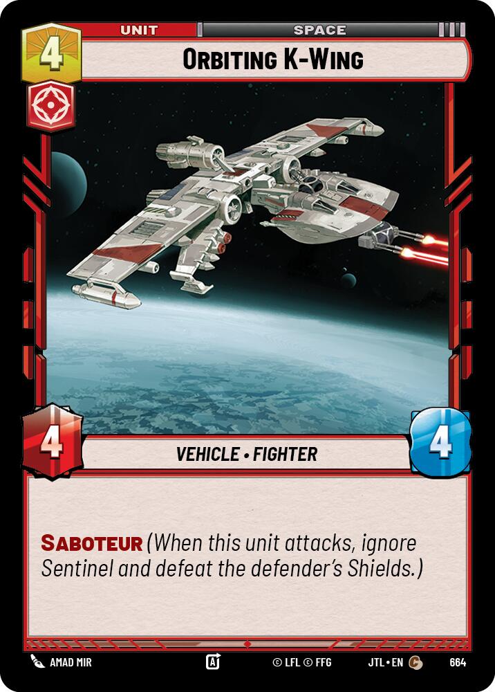 Orbiting K-Wing (664) (664) [Jump to Lightspeed] | Fandemonia Ltd
