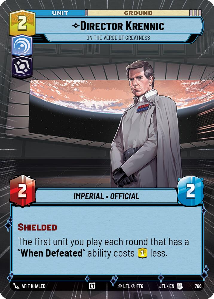 Director Krennic - On the Verge of Greatness (766) (Hyperspace Foil) (766) [Jump to Lightspeed] | Fandemonia Ltd