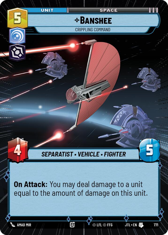 Banshee - Crippling Command (771) (Hyperspace Foil) (771) [Jump to Lightspeed] | Fandemonia Ltd