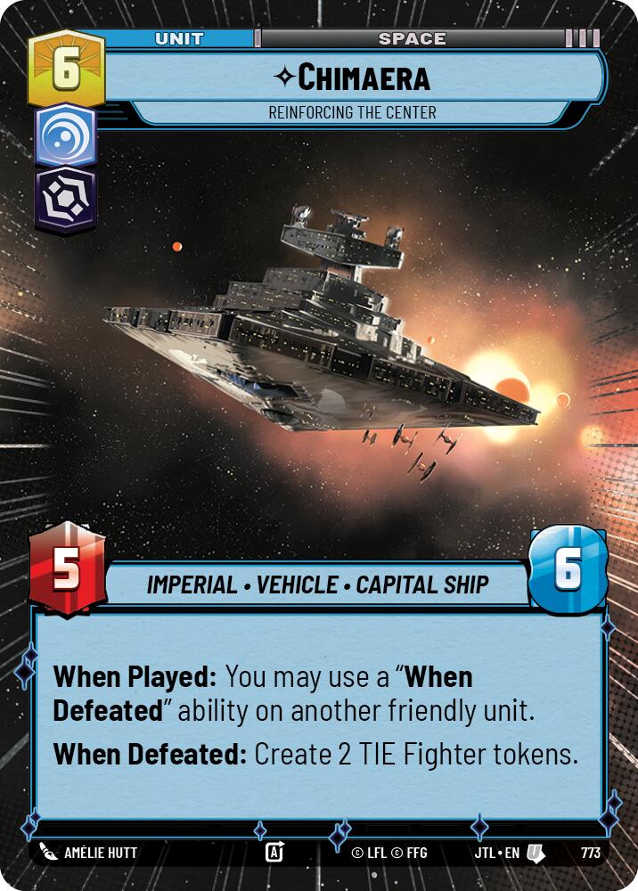 Chimaera - Reinforcing the Center (773) (Hyperspace Foil) (773) [Jump to Lightspeed] | Fandemonia Ltd