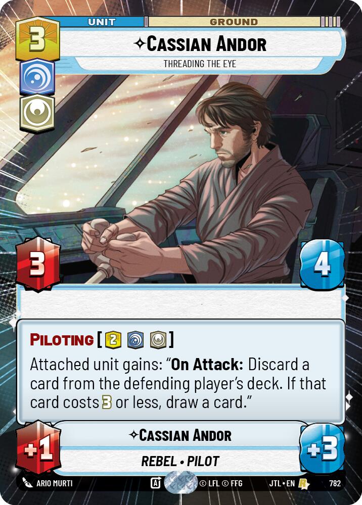 Cassian Andor - Threading the Eye (782) (Hyperspace Foil) (782) [Jump to Lightspeed] | Fandemonia Ltd
