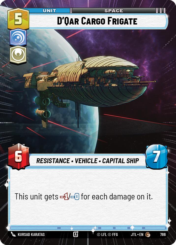 D'Qar Cargo Frigate (786) (Hyperspace Foil) (786) [Jump to Lightspeed] | Fandemonia Ltd