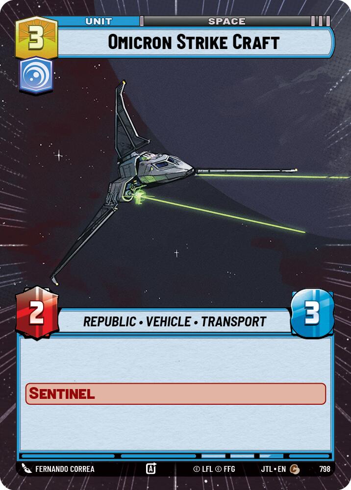 Omicron Strike Craft (798) (Hyperspace Foil) (798) [Jump to Lightspeed] | Fandemonia Ltd