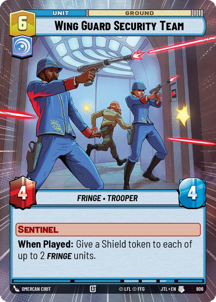 Wing Guard Security Team (806) (Hyperspace Foil) (806) [Jump to Lightspeed] | Fandemonia Ltd