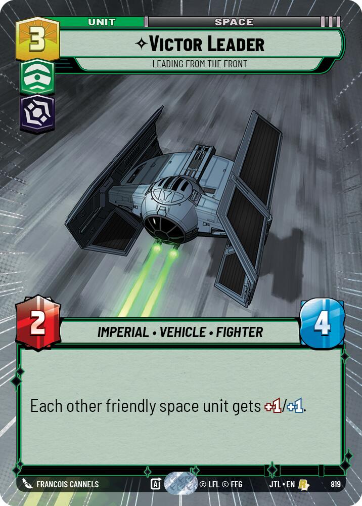 Victor Leader - Leading from the Front (819) (Hyperspace Foil) (819) [Jump to Lightspeed] | Fandemonia Ltd