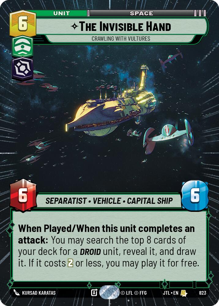 The Invisible Hand - Crawling With Vultures (823) (Hyperspace Foil) (823) [Jump to Lightspeed] | Fandemonia Ltd