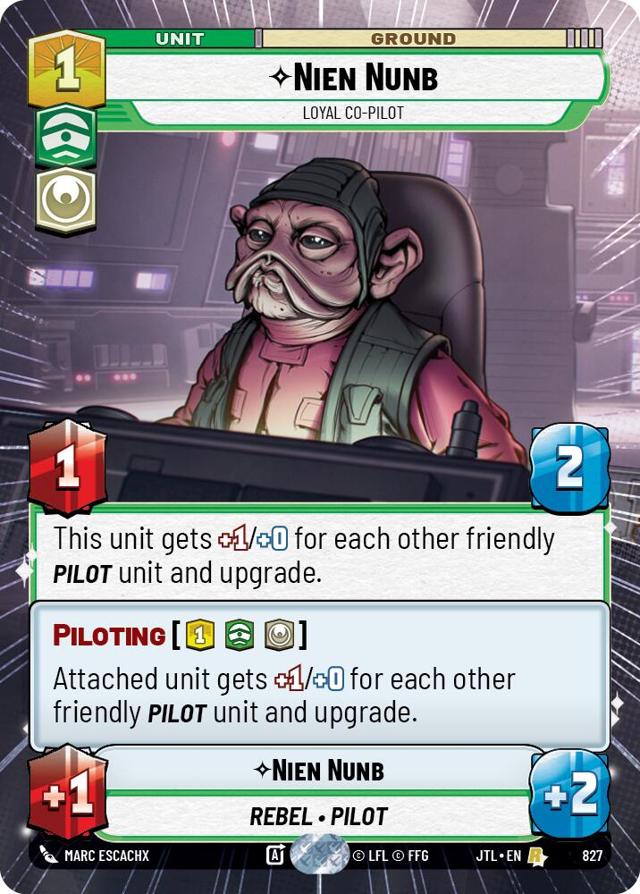 Nien Nunb - Loyal Co-Pilot (827) (Hyperspace Foil) (827) [Jump to Lightspeed] | Fandemonia Ltd