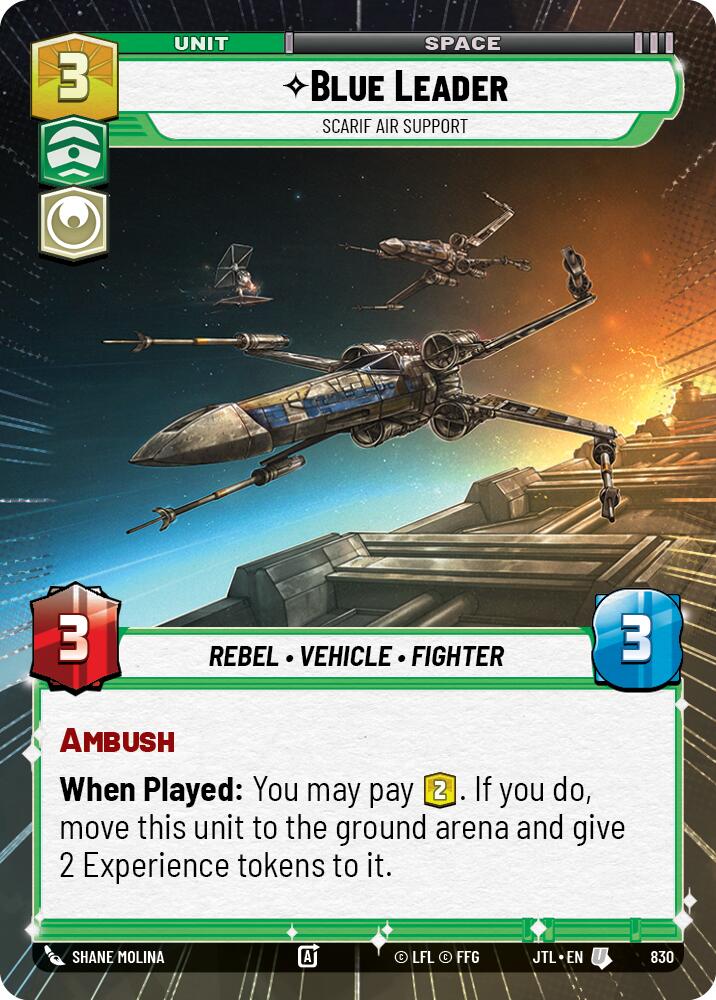 Blue Leader - Scarif Air Support (830) (Hyperspace Foil) (830) [Jump to Lightspeed] | Fandemonia Ltd