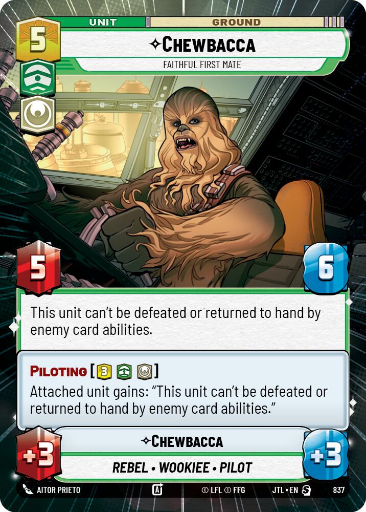 Chewbacca - Faithful First Mate (837) (Hyperspace Foil) (837) [Jump to Lightspeed] | Fandemonia Ltd