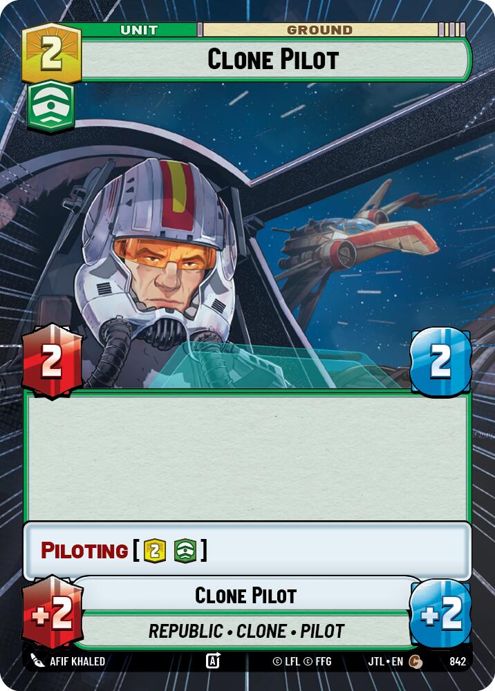 Clone Pilot (842) (Hyperspace Foil) (842) [Jump to Lightspeed] | Fandemonia Ltd