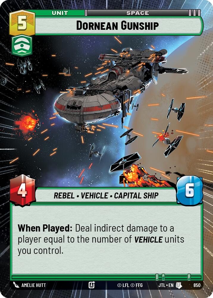 Dornean Gunship (850) (Hyperspace Foil) (850) [Jump to Lightspeed] | Fandemonia Ltd