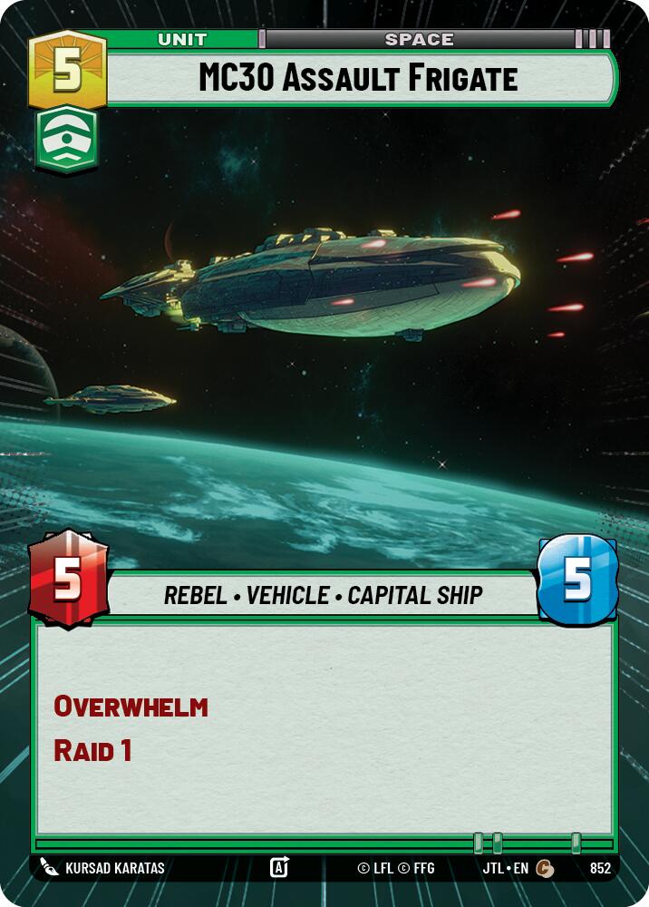 MC30 Assault Frigate (852) (Hyperspace Foil) (852) [Jump to Lightspeed] | Fandemonia Ltd