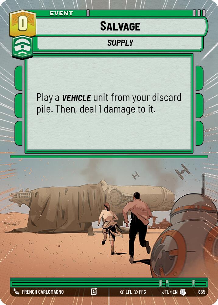 Salvage (855) (Hyperspace Foil) (855) [Jump to Lightspeed] | Fandemonia Ltd