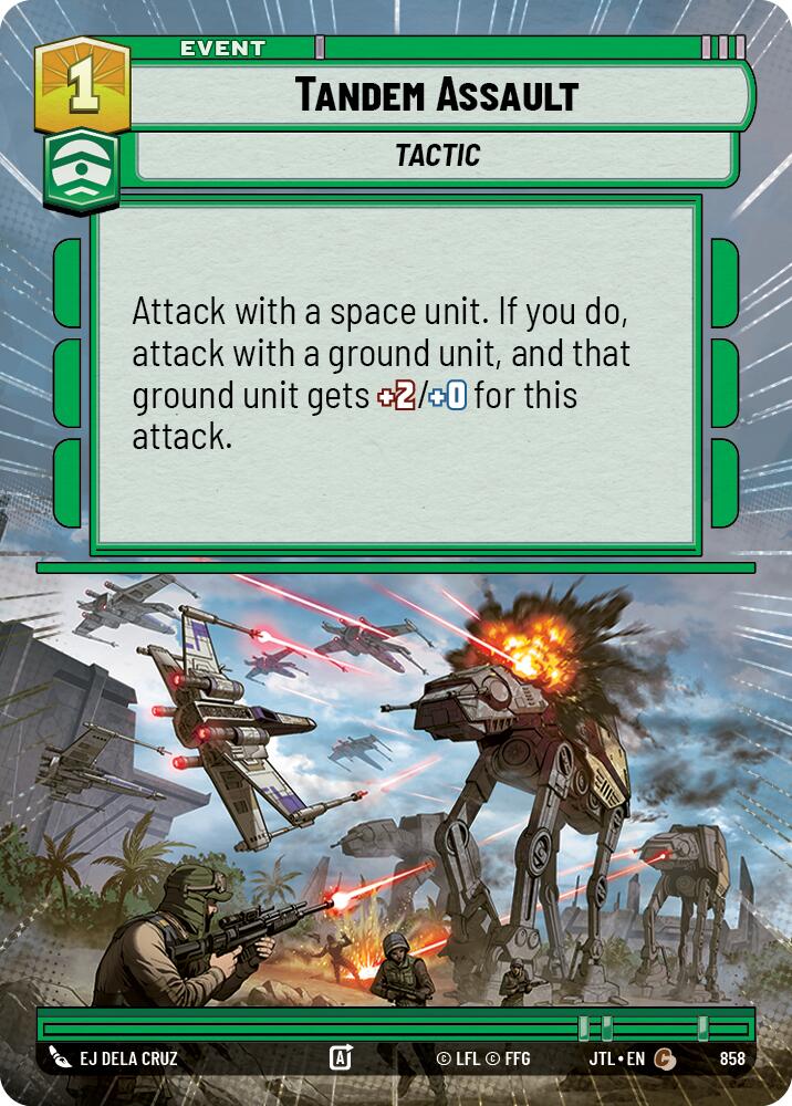Tandem Assault (858) (Hyperspace Foil) (858) [Jump to Lightspeed] | Fandemonia Ltd