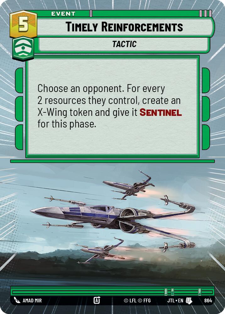 Timely Reinforcements (864) (Hyperspace Foil) (864) [Jump to Lightspeed] | Fandemonia Ltd