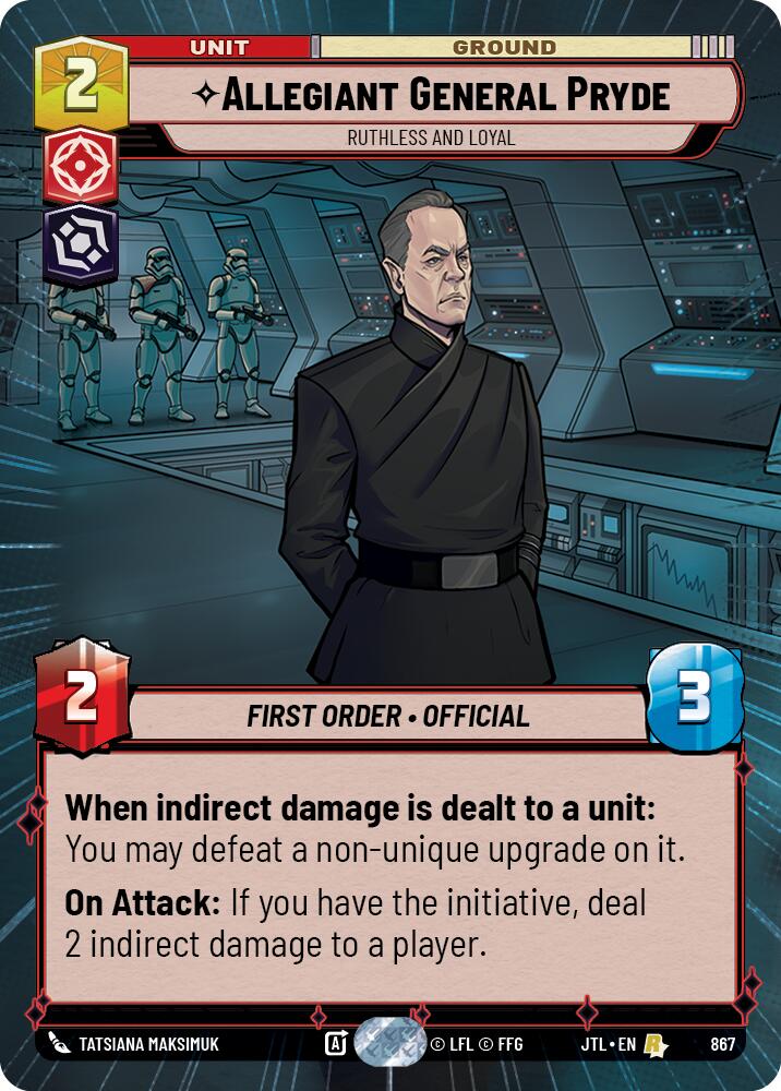 Allegiant General Pryde - Ruthless and Loyal (867) (Hyperspace Foil) (867) [Jump to Lightspeed] | Fandemonia Ltd
