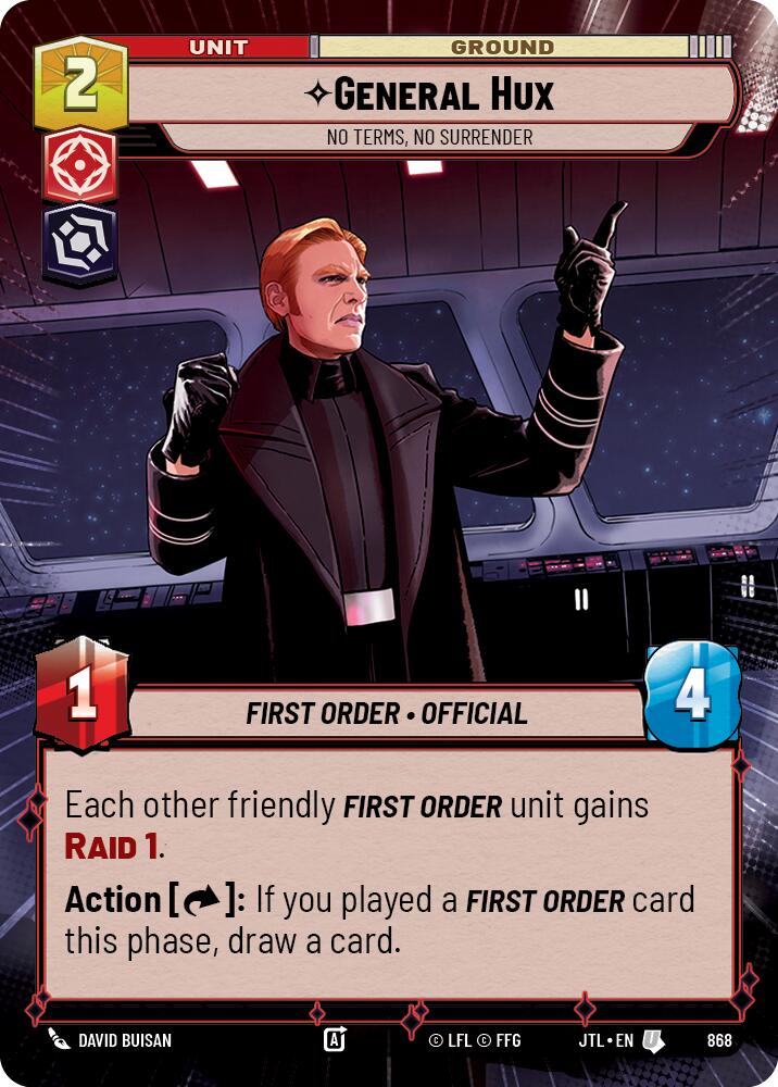 General Hux - No Terms, No Surrender (868) (Hyperspace Foil) (868) [Jump to Lightspeed] | Fandemonia Ltd