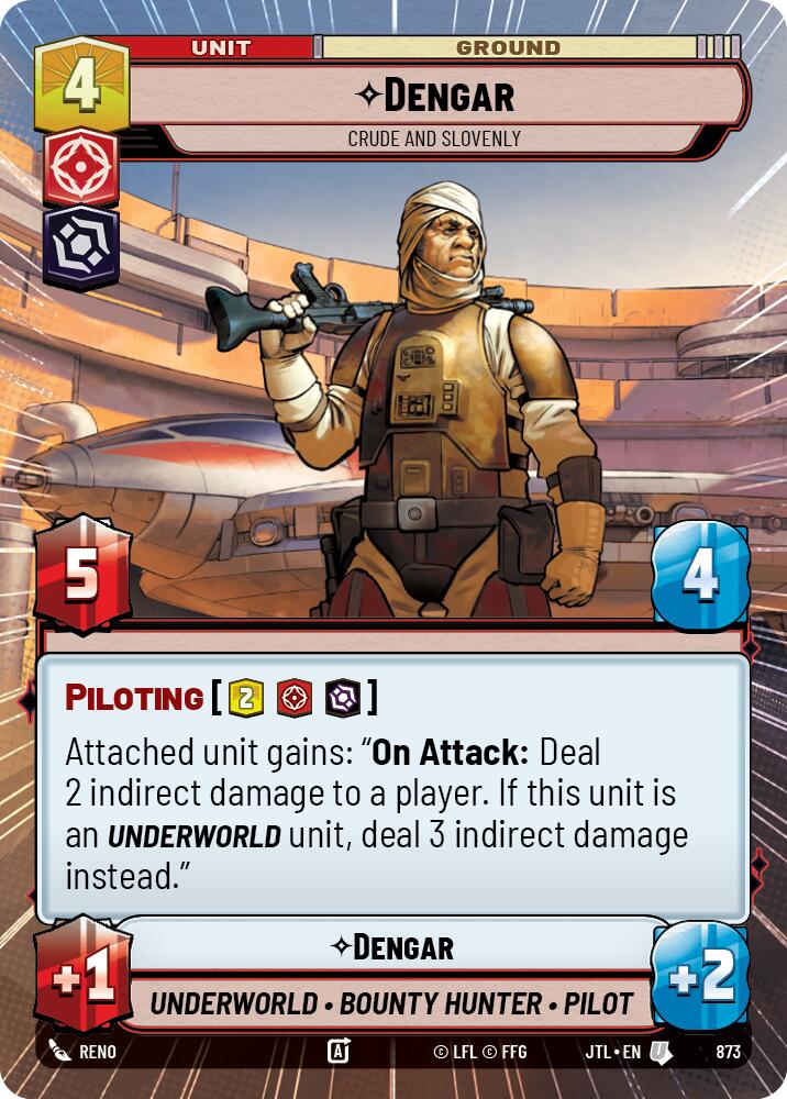 Dengar - Crude and Slovenly (873) (Hyperspace Foil) (873) [Jump to Lightspeed] | Fandemonia Ltd